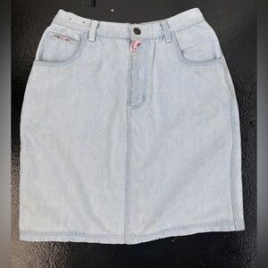 Bugle Boy Vintage Light Blue Denim Skirt